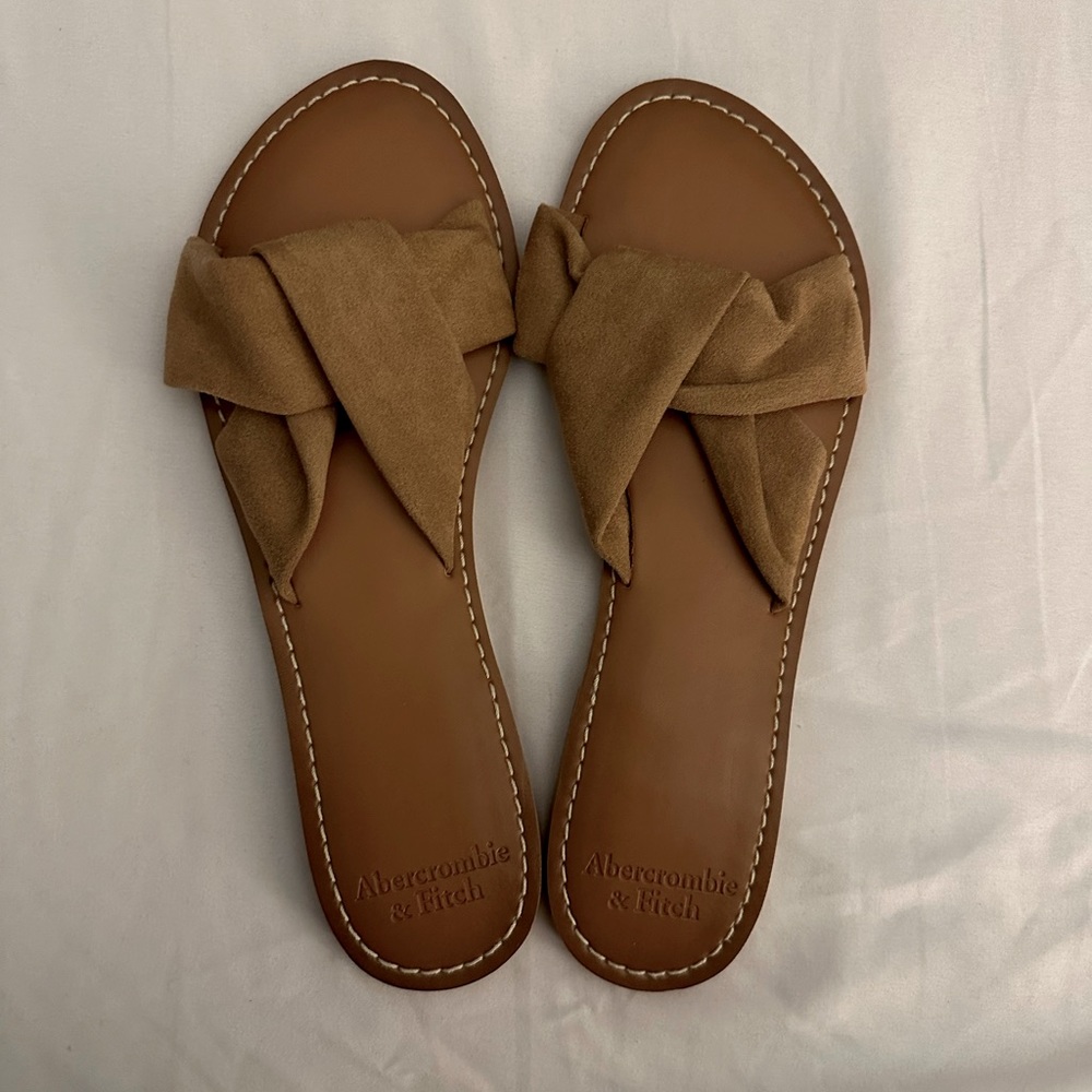 [Abercrombie] Brown Suede Sandals - 9 - never worn!